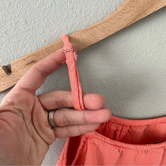 Staccato Tank Top Pink/Orange/Peach Button Detail Dressy Size Large - Picture 11 of 13